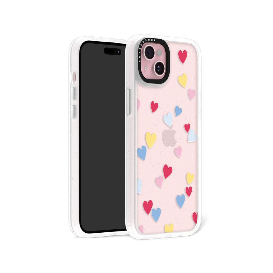 iPhone 15 Plus Flying Hearts Glitter Phone Case - CORECOLOUR AU