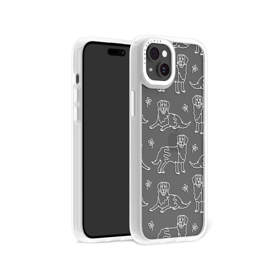 iPhone 15 Plus Golden Retriever Minimal Line Phone Case - CORECOLOUR AU