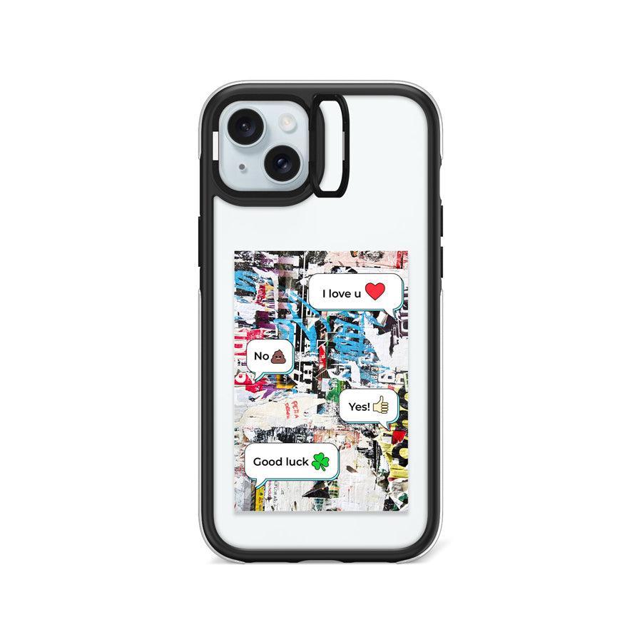 iPhone 15 Plus I Love U Dialogue Camera Ring Kickstand Case - CORECOLOUR AU