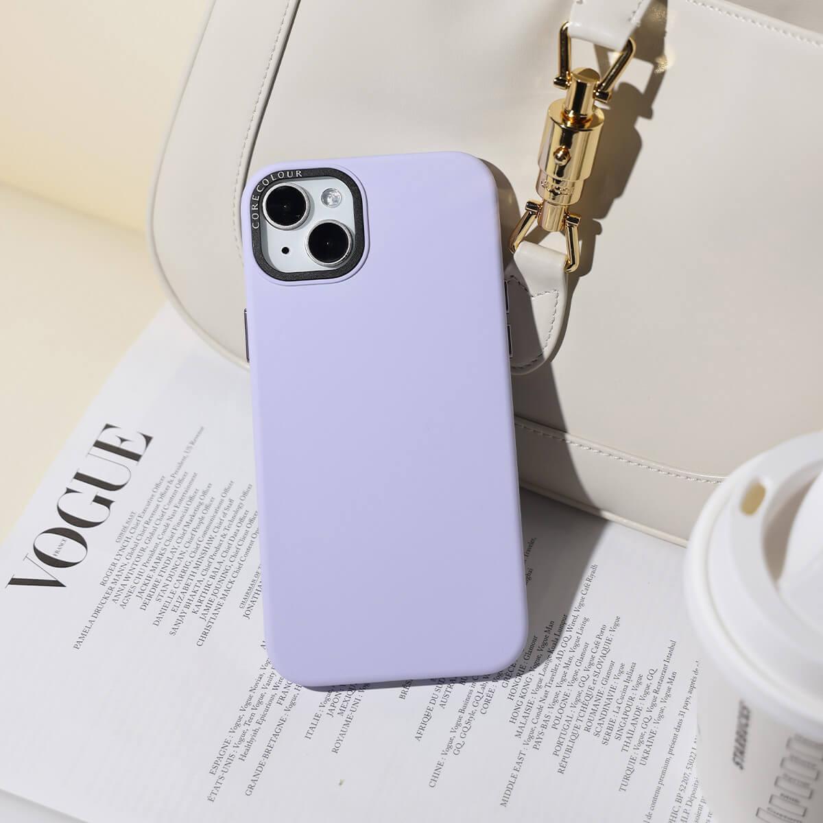 iPhone 15 Plus Lady Lavender Silicone Phone Case Magsafe Compatible - CORECOLOUR AU