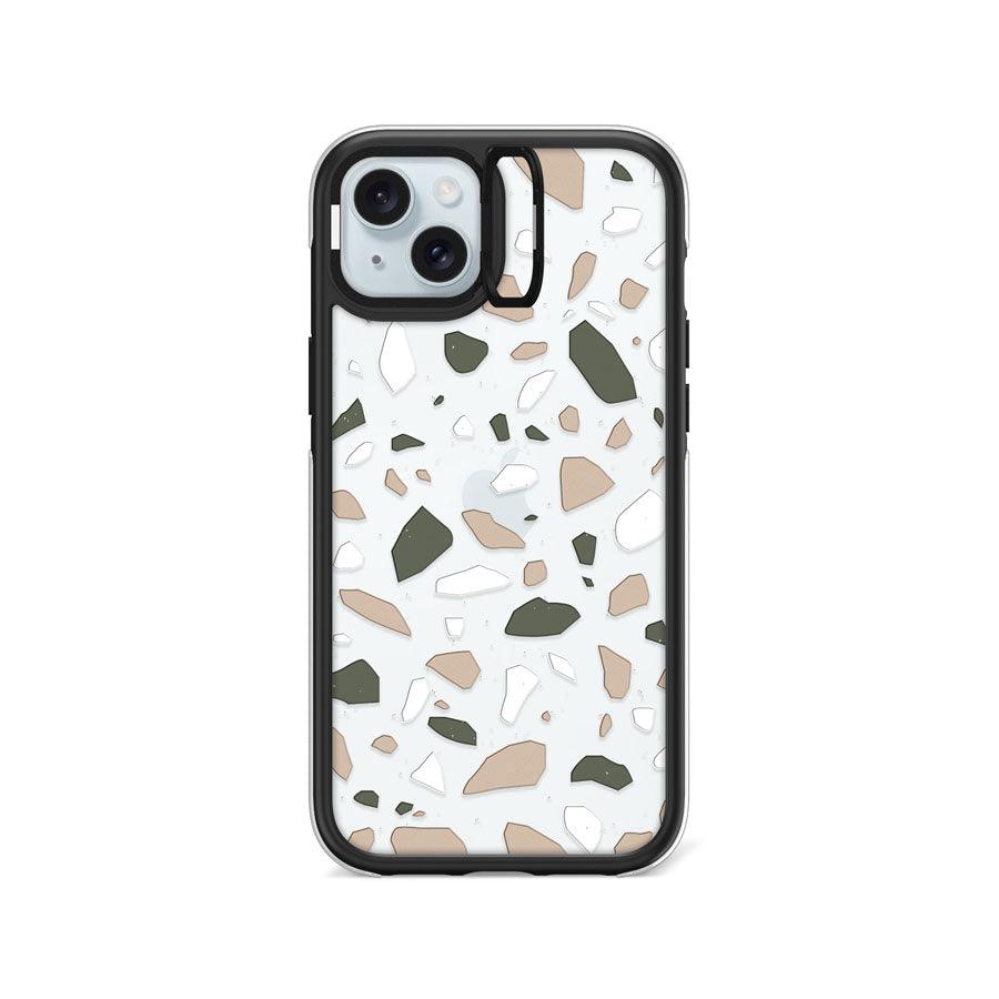 iPhone 15 Plus Marble Confetti Camera Ring Kickstand Case - CORECOLOUR AU