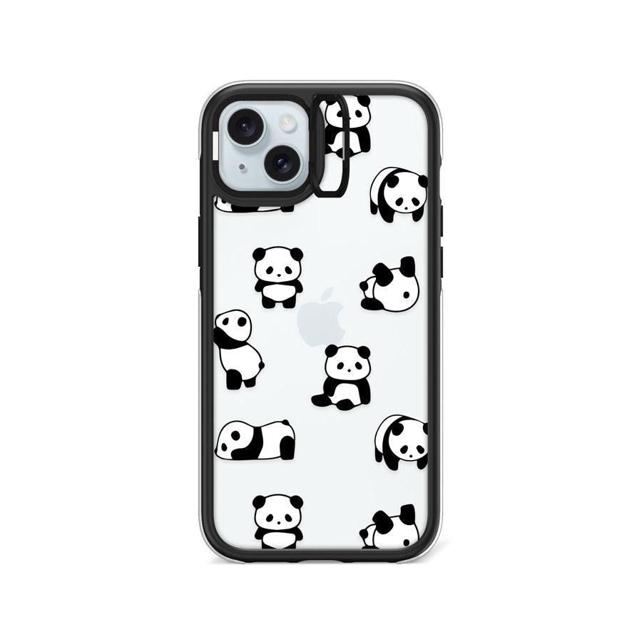 iPhone 15 Plus Moving Panda Camera Ring Kickstand Case - CORECOLOUR AU