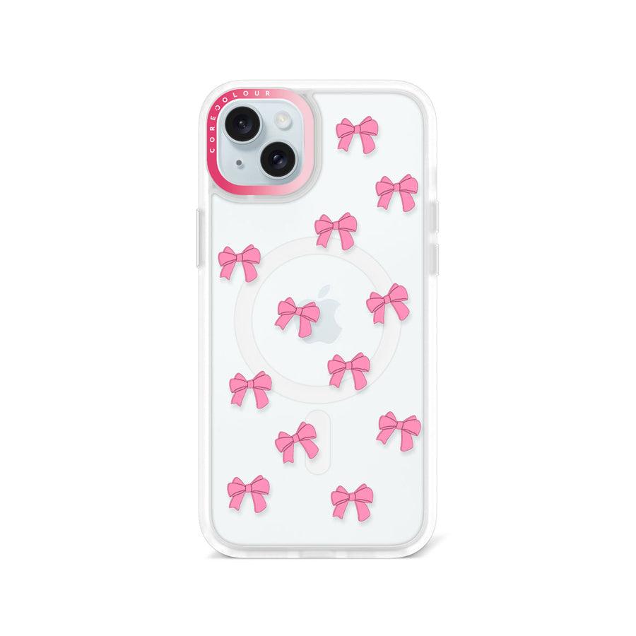 iPhone 15 Plus Pink Ribbon Bow Mini Phone Case MagSafe Compatible - CORECOLOUR AU