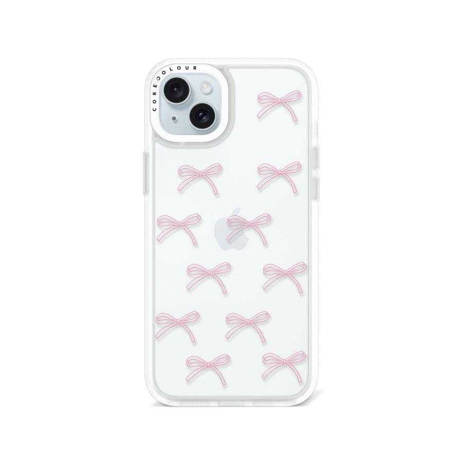 iPhone 15 Plus Pink Ribbon Minimal Line Phone Case - CORECOLOUR AU