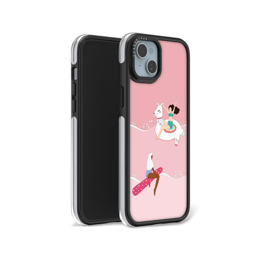 iPhone 15 Plus Pinky Summer Days Camera Ring Kickstand Case - CORECOLOUR AU