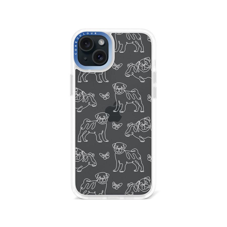iPhone 15 Plus Pug Minimal Line Phone Case - CORECOLOUR AU