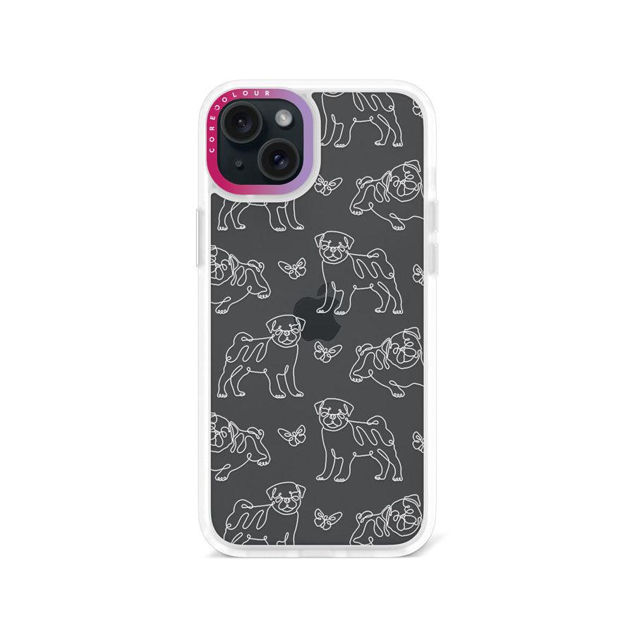 iPhone 15 Plus Pug Minimal Line Phone Case - CORECOLOUR AU