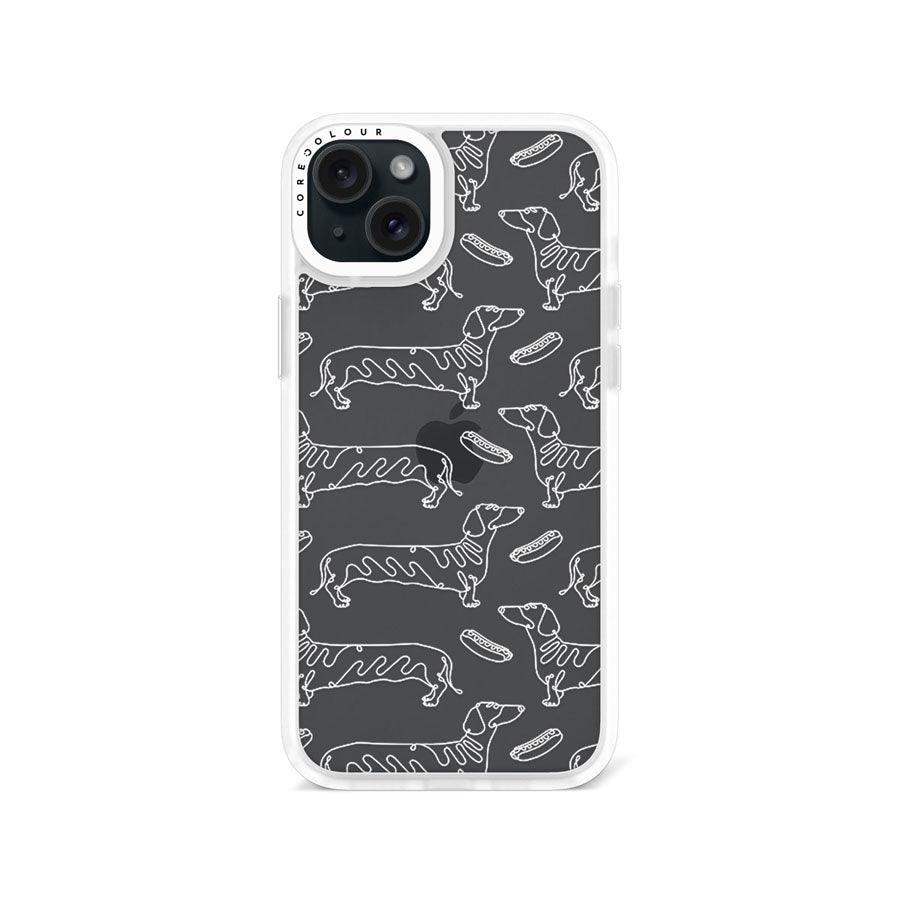iPhone 15 Plus Sausage Dog Minimal Line Phone Case - CORECOLOUR AU