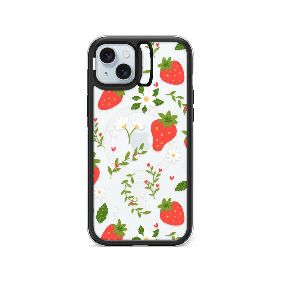 iPhone 15 Plus Strawberry Flower Ring Kickstand Case MagSafe Compatible - CORECOLOUR AU