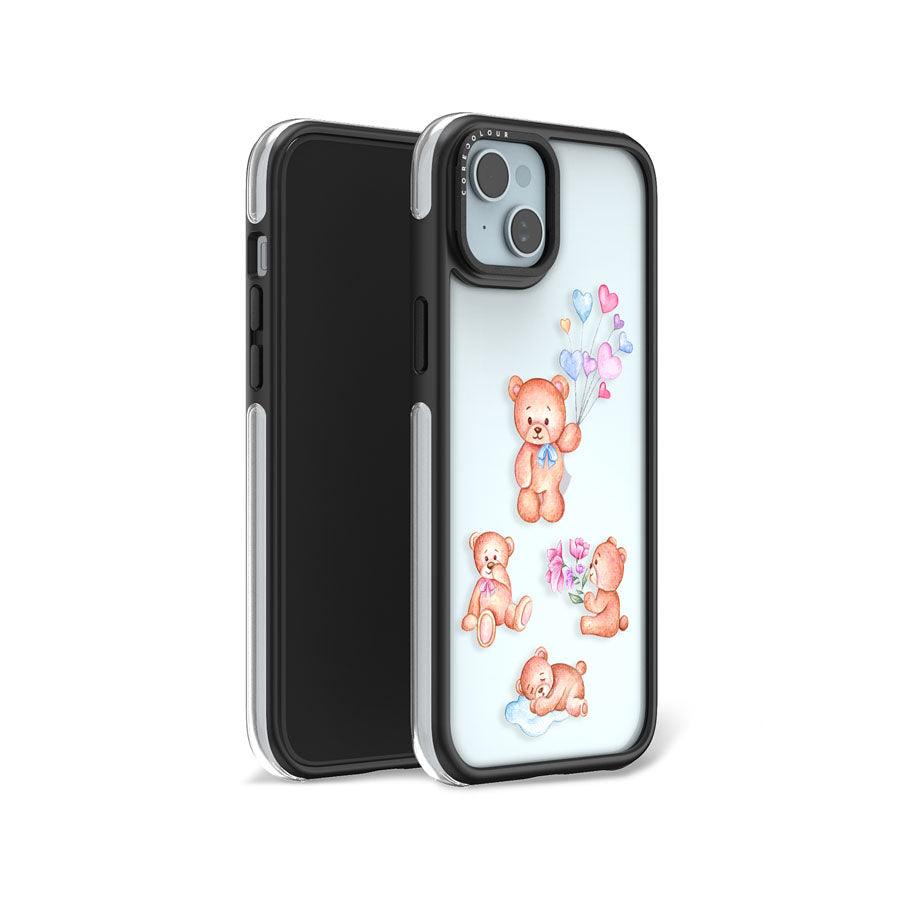iPhone 15 Plus Teddy Bear Friends Camera Ring Kickstand Case - CORECOLOUR AU