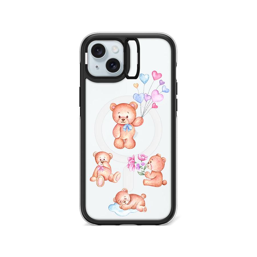 iPhone 15 Plus Teddy Bear Friends Ring Kickstand Case MagSafe Compatible - CORECOLOUR AU