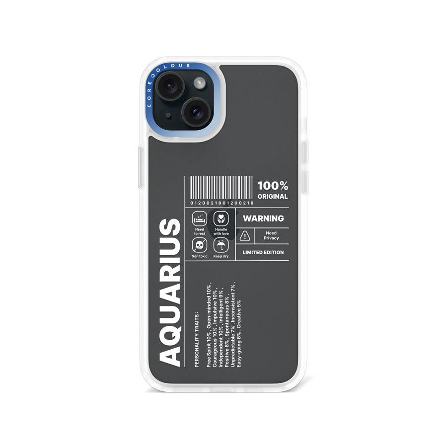 iPhone 15 Plus Warning Aquarius Phone Case - CORECOLOUR AU