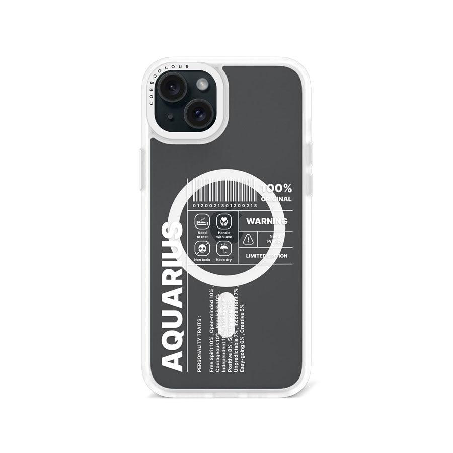 iPhone 15 Plus Warning Aquarius Phone Case MagSafe Compatible - CORECOLOUR AU