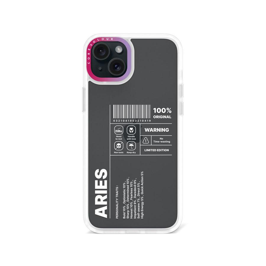 iPhone 15 Plus Warning Aries Phone Case - CORECOLOUR AU