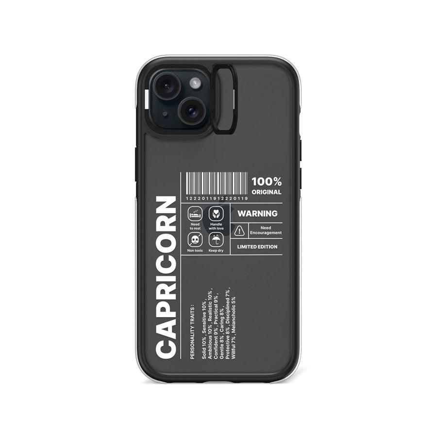 iPhone 15 Plus Warning Capricorn Camera Ring Kickstand Case - CORECOLOUR AU