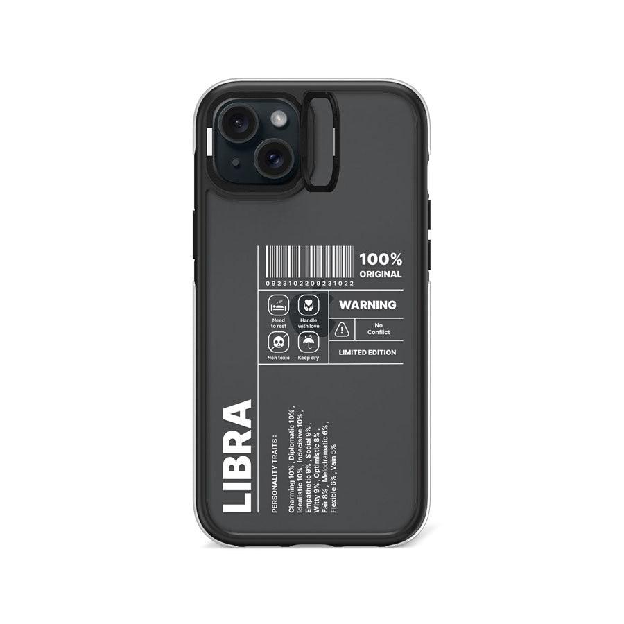 iPhone 15 Plus Warning Libra Camera Ring Kickstand Case - CORECOLOUR AU