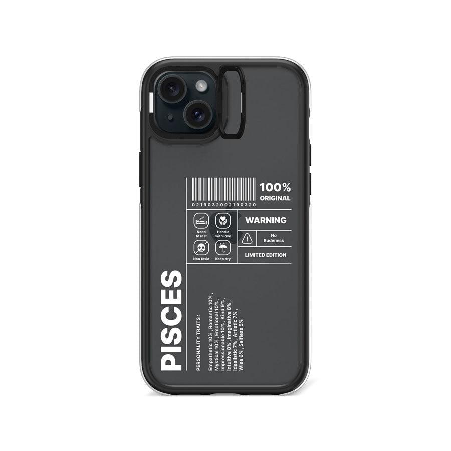 iPhone 15 Plus Warning Pisces Camera Ring Kickstand Case - CORECOLOUR AU
