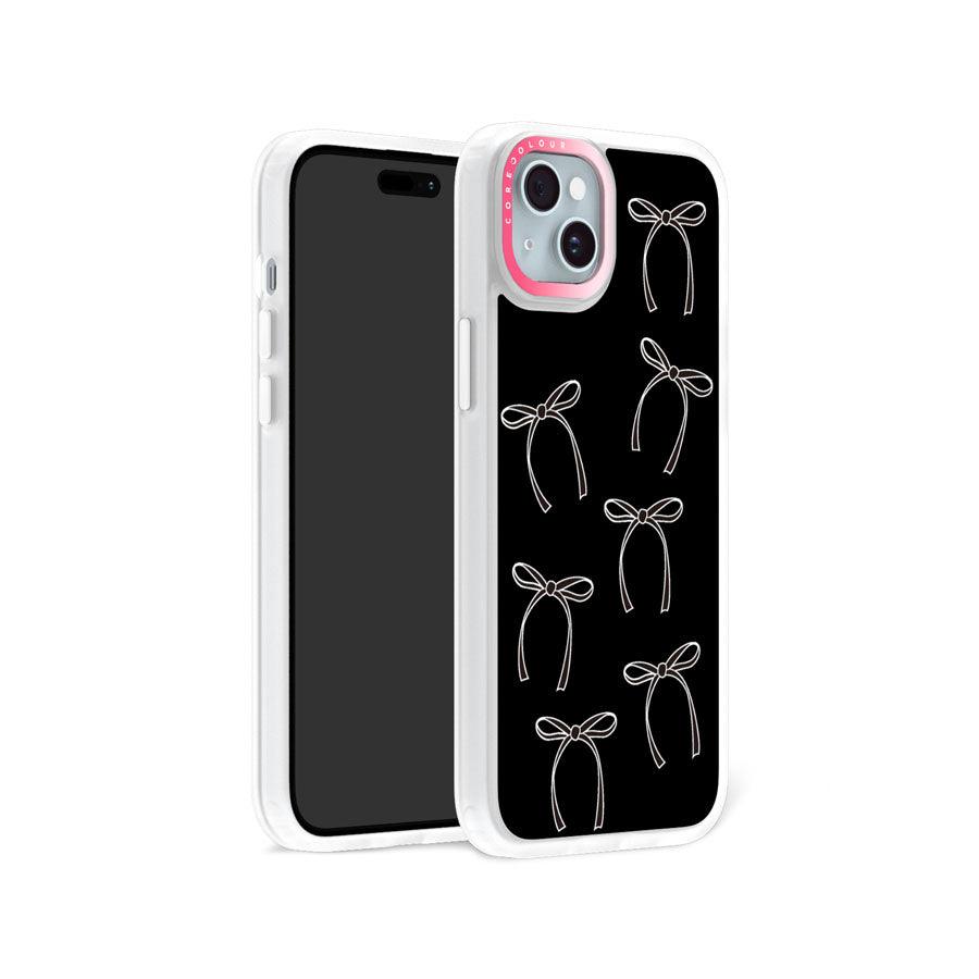 iPhone 15 Plus White Ribbon Minimal Line Phone Case - CORECOLOUR AU