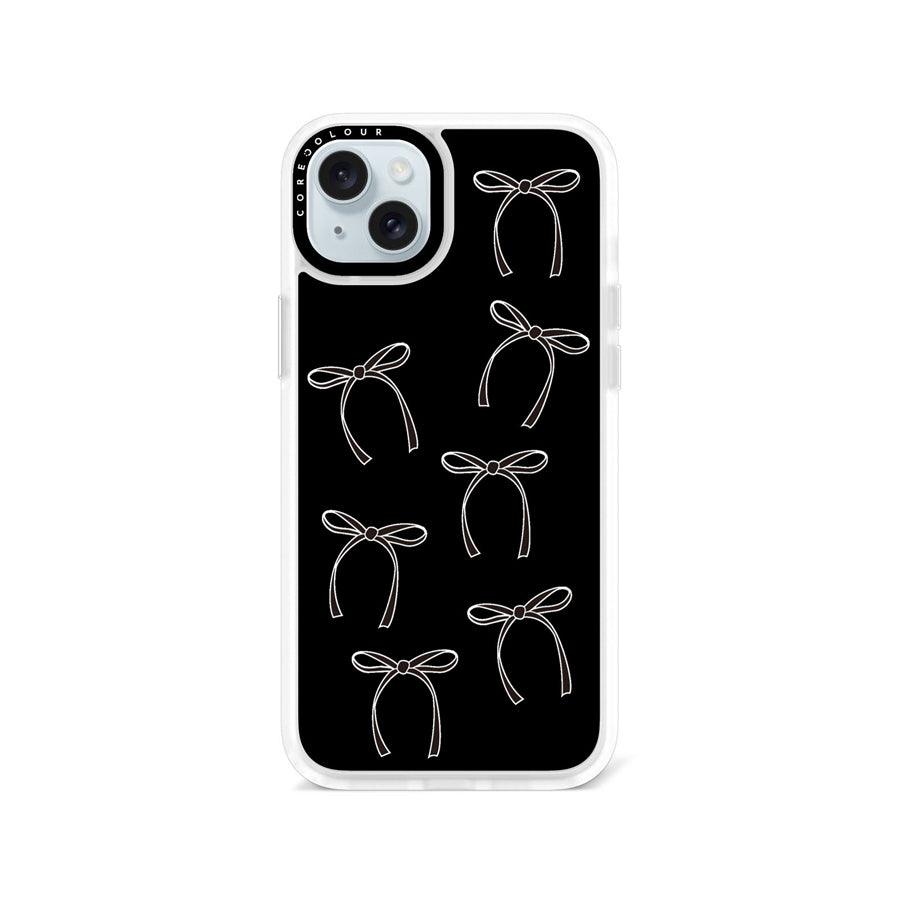 iPhone 15 Plus White Ribbon Minimal Line Phone Case - CORECOLOUR AU