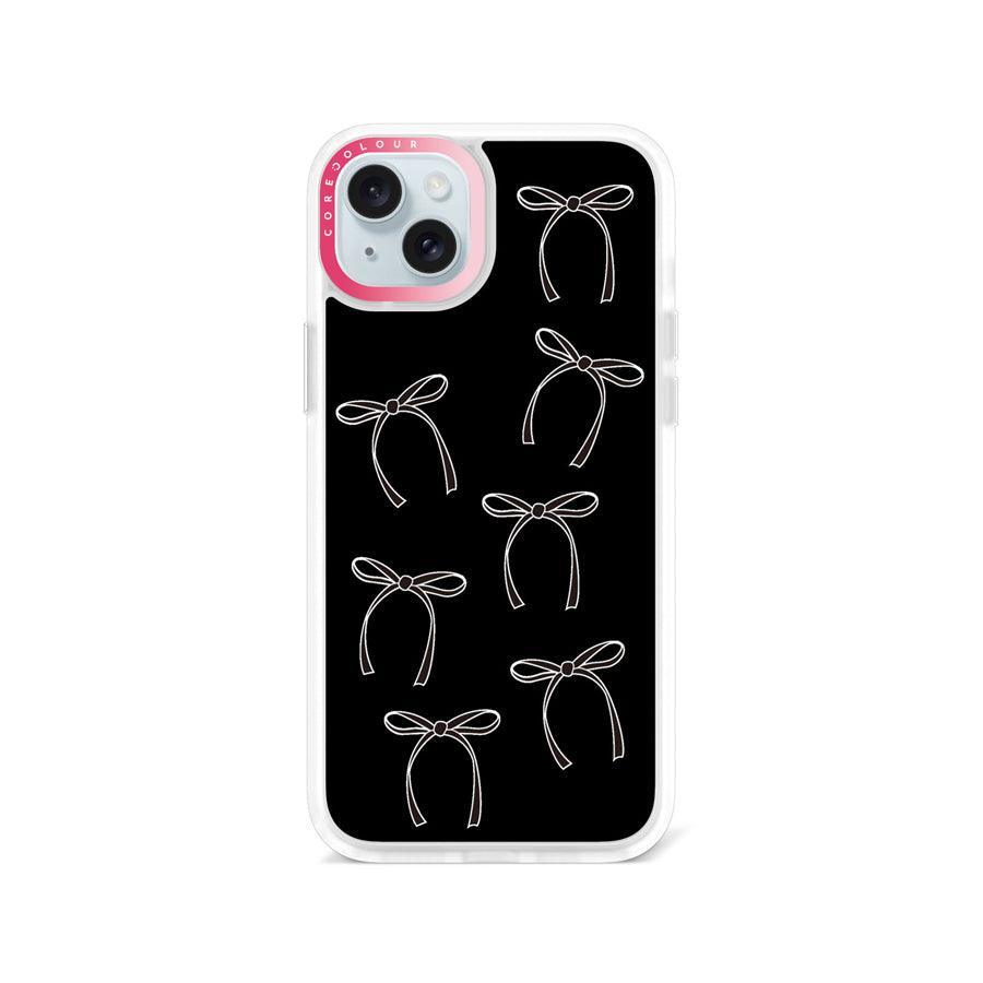 iPhone 15 Plus White Ribbon Minimal Line Phone Case MagSafe Compatible - CORECOLOUR AU