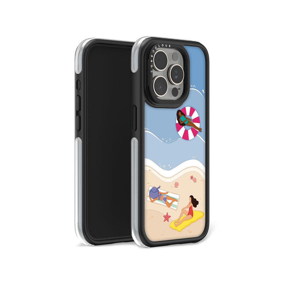 iPhone 15 Pro Azure Splash Camera Ring Kickstand Case - CORECOLOUR AU