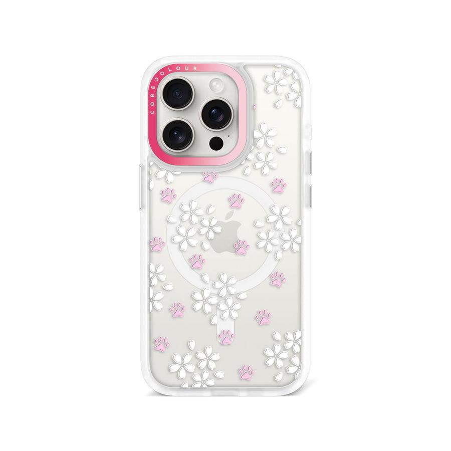 iPhone 15 Pro Cherry Blossom Paw Phone Case MagSafe Compatible - CORECOLOUR AU