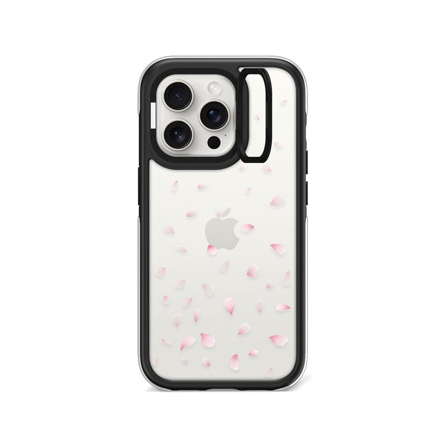 iPhone 15 Pro Cherry Blossom Petals Camera Ring Kickstand Case - CORECOLOUR AU