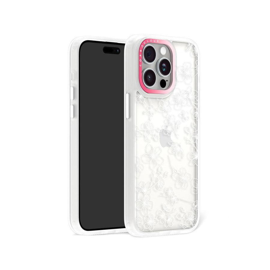 iPhone 15 Pro Cherry Blossom White Phone Case MagSafe Compatible - CORECOLOUR AU