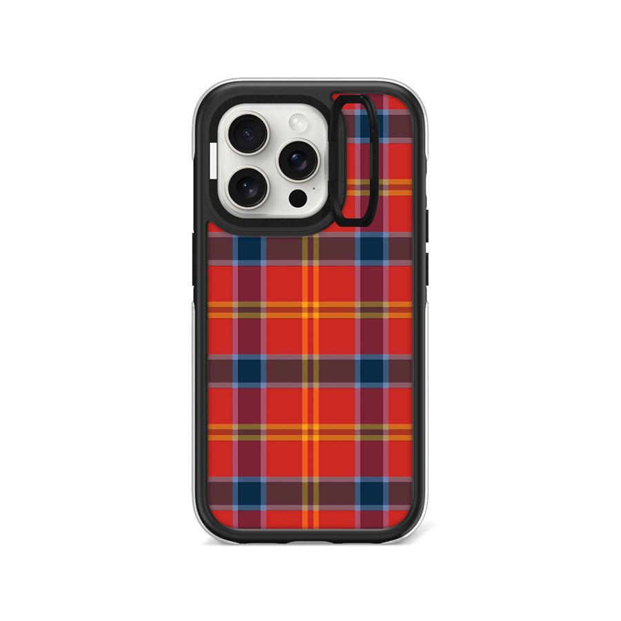 iPhone 15 Pro Classic Plaid Camera Ring Kickstand Case - CORECOLOUR AU