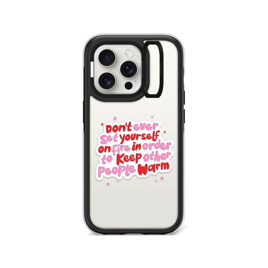 iPhone 15 Pro Don't Ever Set Camera Ring Kickstand Case - CORECOLOUR AU