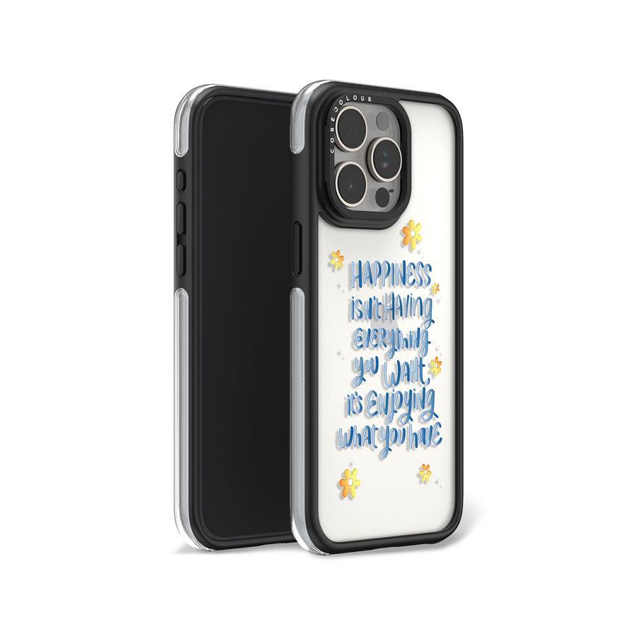 iPhone 15 Pro Enjoy What You Have Camera Ring Kickstand Case - CORECOLOUR AU