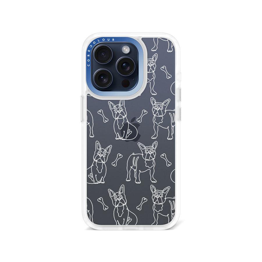 iPhone 15 Pro French Bulldog Minimal Line Phone Case - CORECOLOUR AU