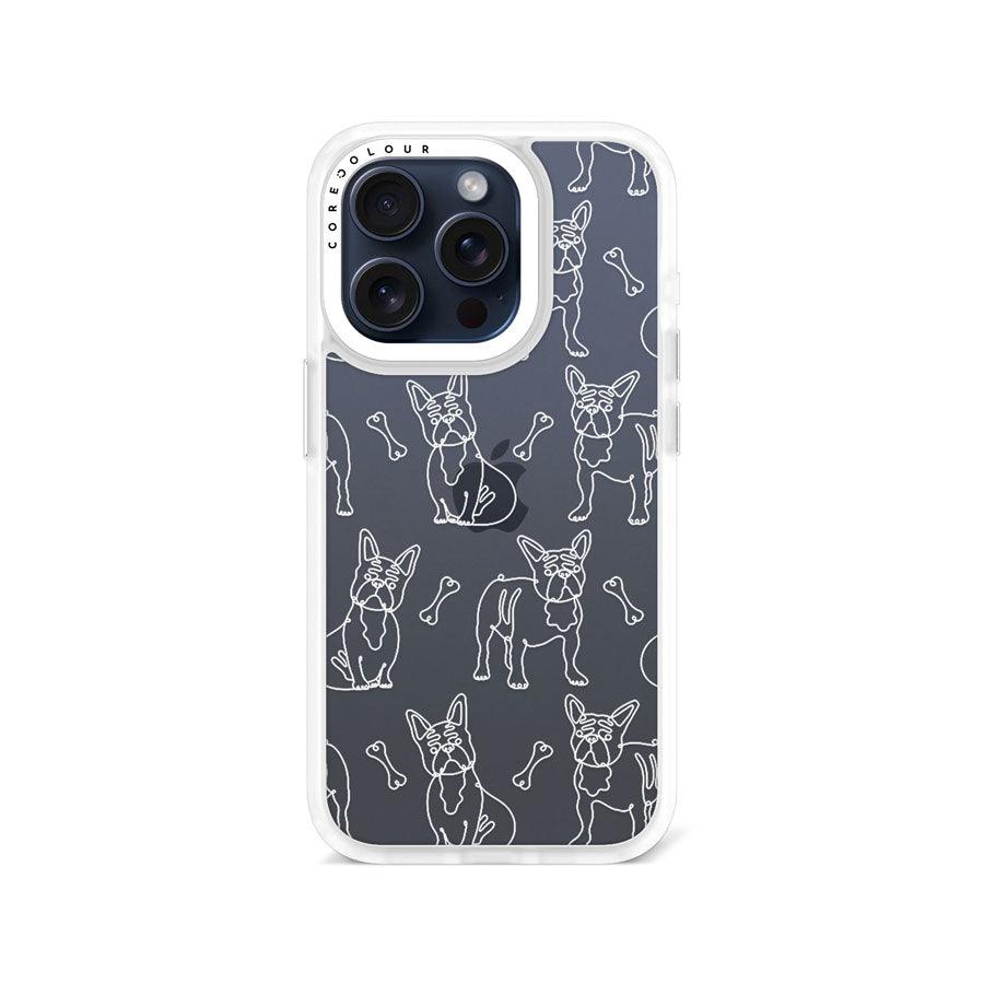 iPhone 15 Pro French Bulldog Minimal Line Phone Case - CORECOLOUR AU