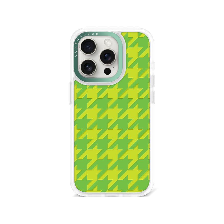 iPhone 15 Pro Green Houndstooth Phone Case - CORECOLOUR AU