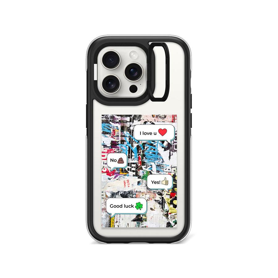 iPhone 15 Pro I Love U Dialogue Camera Ring Kickstand Case - CORECOLOUR AU