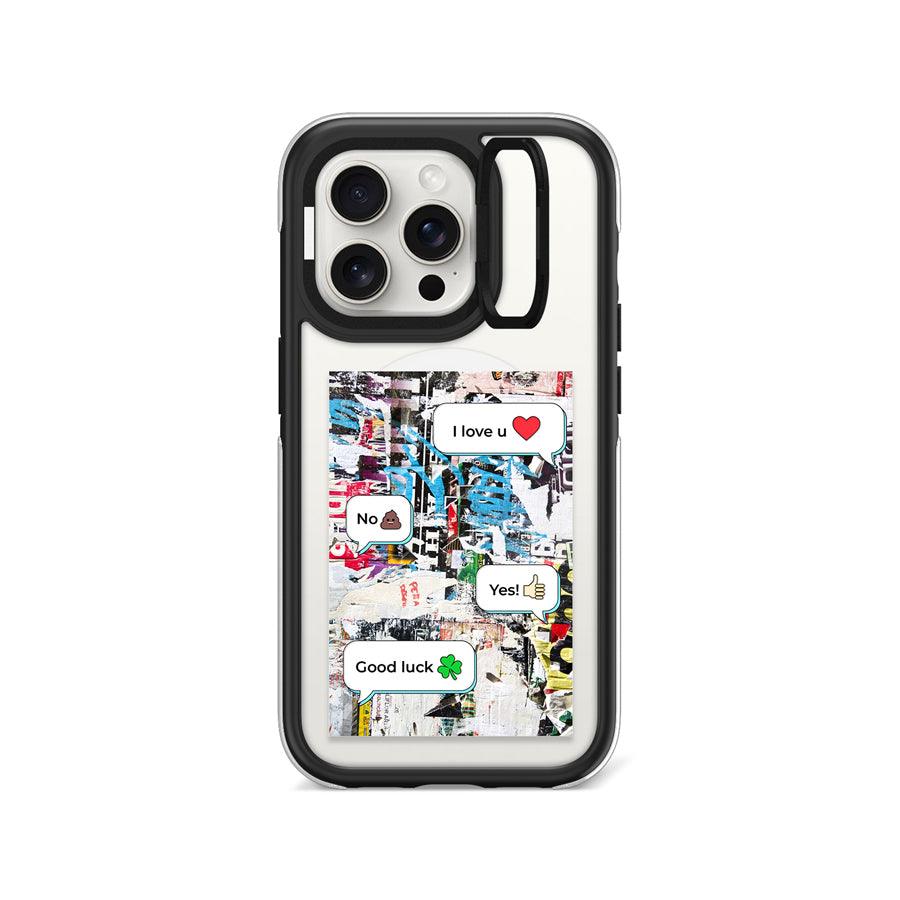 iPhone 15 Pro I Love U Dialogue Ring Kickstand Case MagSafe Compatible - CORECOLOUR AU