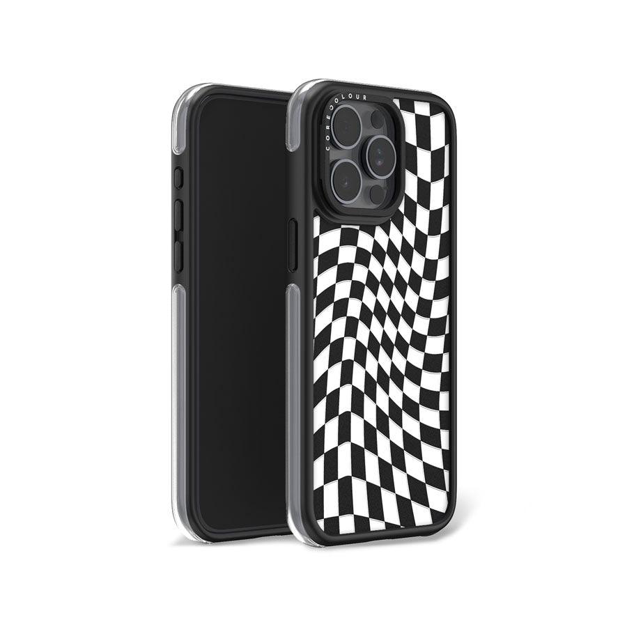 iPhone 15 Pro Max Check Me Out Twisted Black Ring Kickstand Case - CORECOLOUR AU