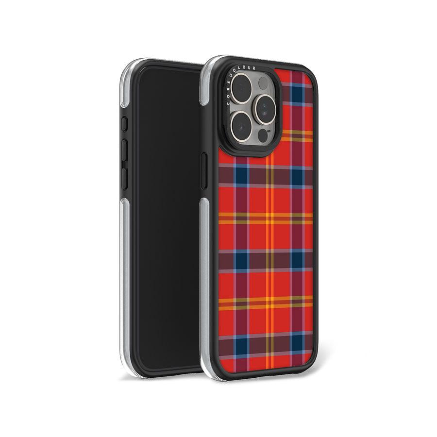 iPhone 15 Pro Max Classic Plaid Camera Ring Kickstand Case - CORECOLOUR AU