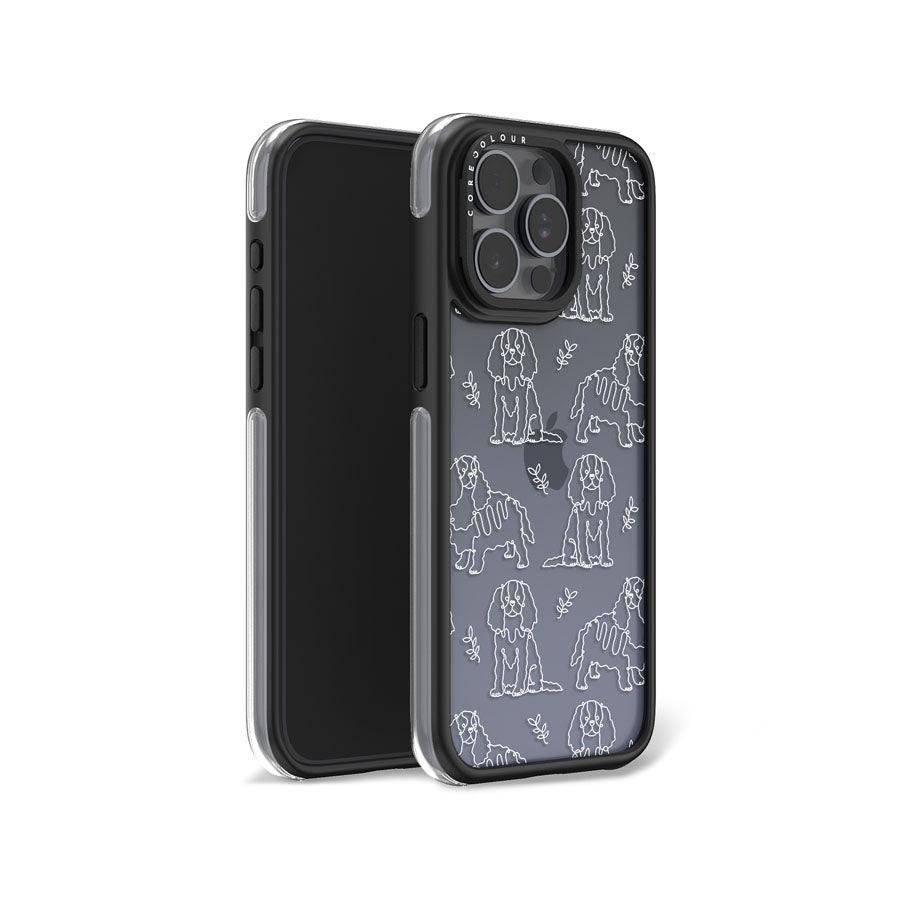 iPhone 15 Pro Max Cocker Spaniel Minimal Line Ring Kickstand Case - CORECOLOUR AU