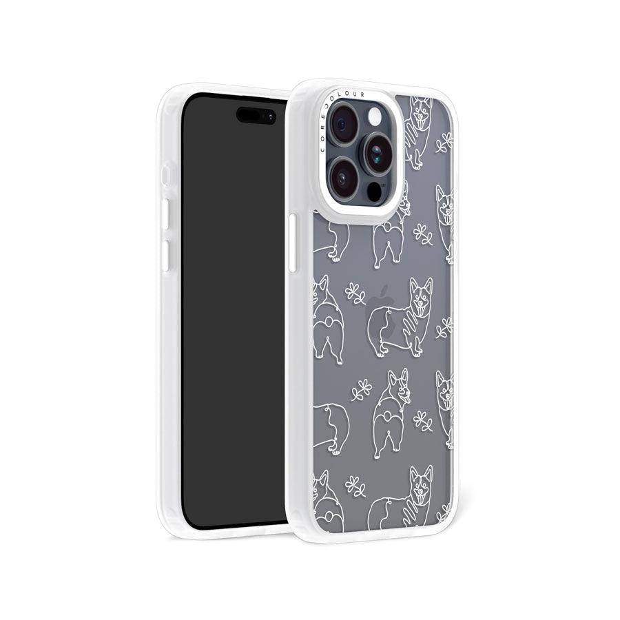 iPhone 15 Pro Max Corgi Minimal Line Phone Case - CORECOLOUR AU
