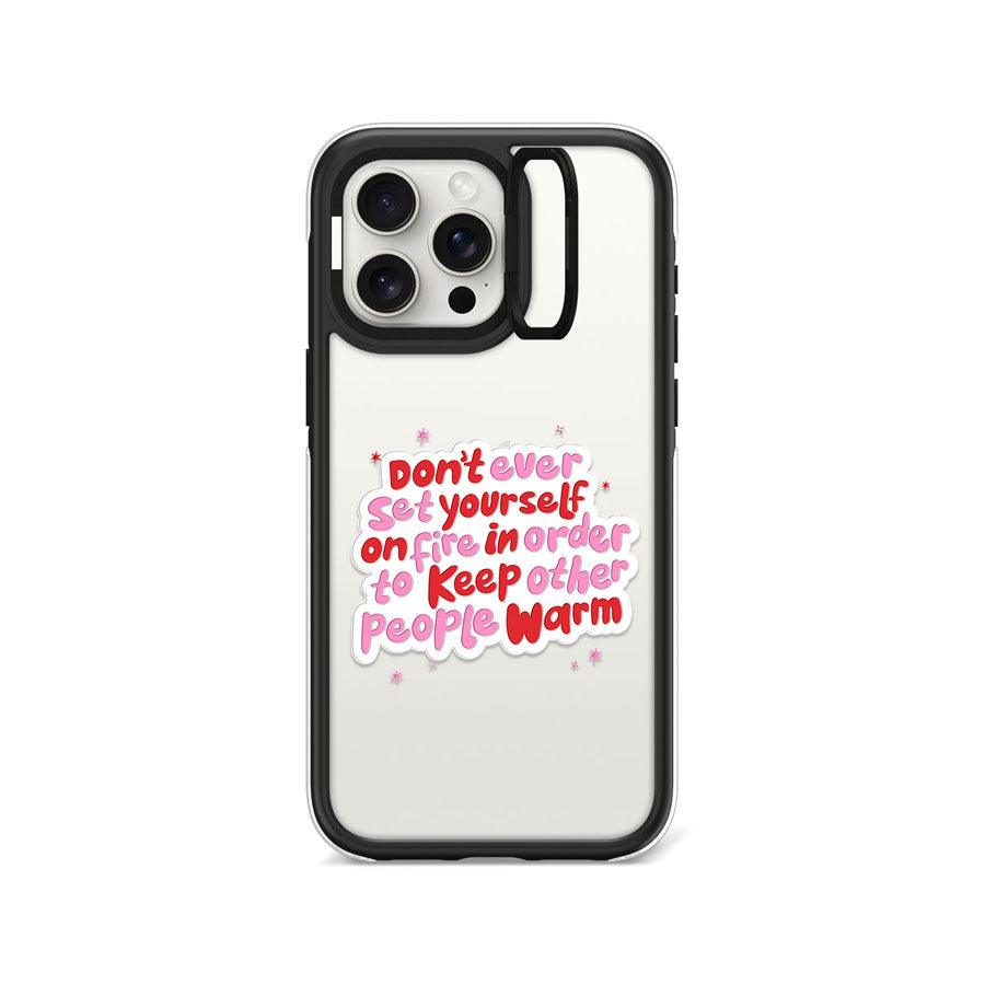 iPhone 15 Pro Max Don't Ever Set Camera Ring Kickstand Case - CORECOLOUR AU