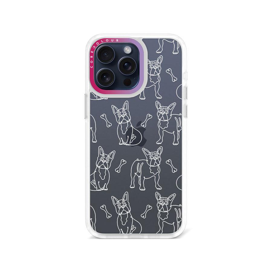 iPhone 15 Pro Max French Bulldog Minimal Line Phone Case - CORECOLOUR AU