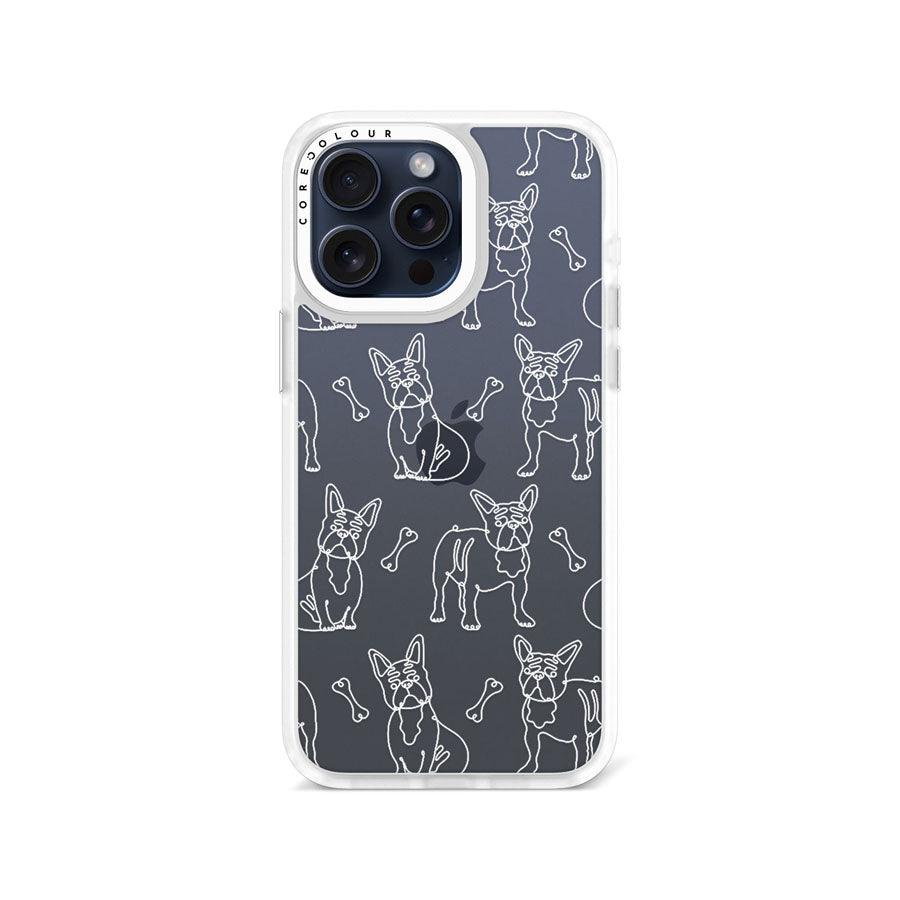 iPhone 15 Pro Max French Bulldog Minimal Line Phone Case - CORECOLOUR AU