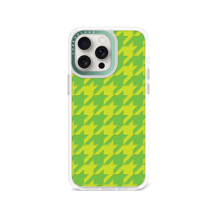 iPhone 15 Pro Max Green Houndstooth Phone Case - CORECOLOUR AU