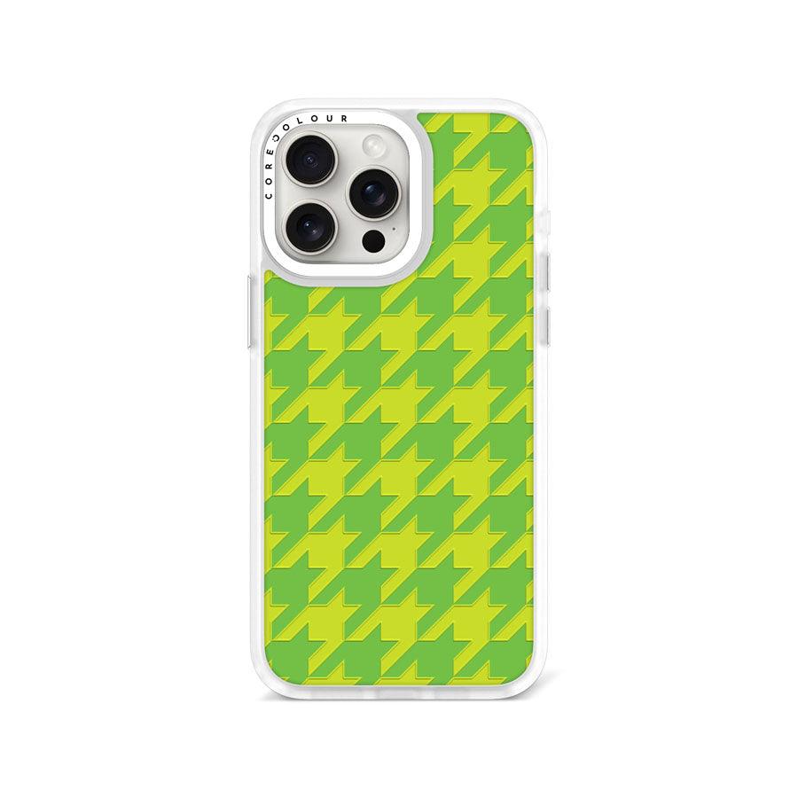 iPhone 15 Pro Max Green Houndstooth Phone Case - CORECOLOUR AU