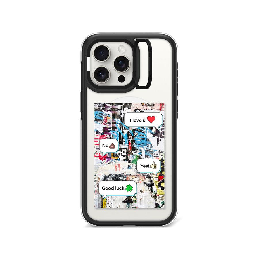 iPhone 15 Pro Max I Love U Dialogue Ring Kickstand Case MagSafe Compatible - CORECOLOUR AU