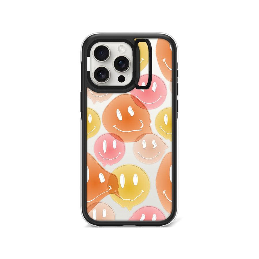 iPhone 15 Pro Max Melting Smile Camera Ring Kickstand Case - CORECOLOUR AU