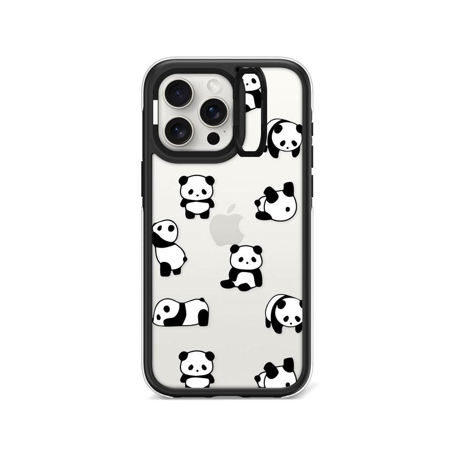iPhone 15 Pro Max Moving Panda Camera Ring Kickstand Case - CORECOLOUR AU