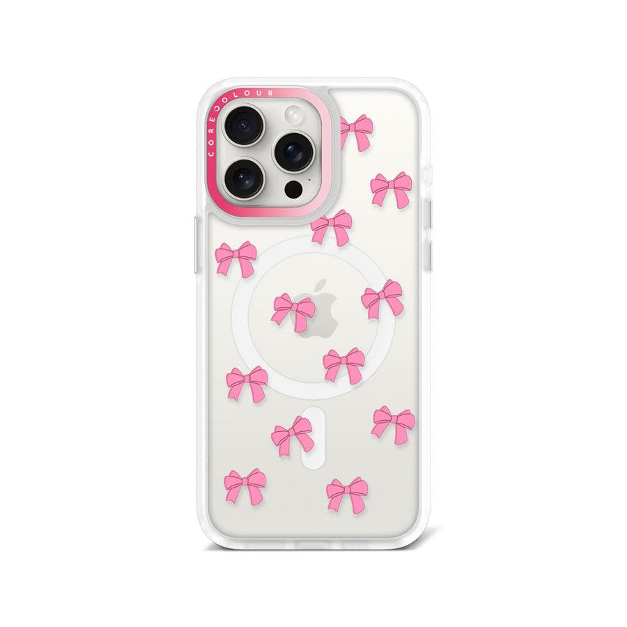 iPhone 15 Pro Max Pink Ribbon Bow Mini Phone Case MagSafe Compatible - CORECOLOUR AU