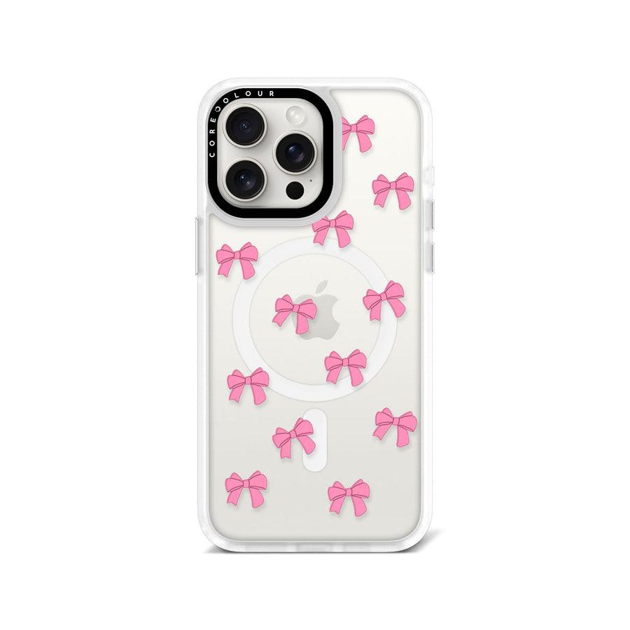 iPhone 15 Pro Max Pink Ribbon Bow Mini Phone Case MagSafe Compatible - CORECOLOUR AU